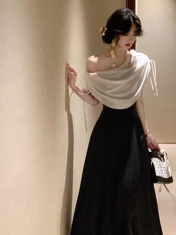 Women French Vintage Hepburn Evening Party Dress